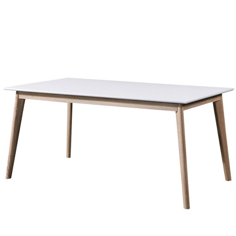 Oslo Dining Table 760Hx1600Lx900W White/Natural